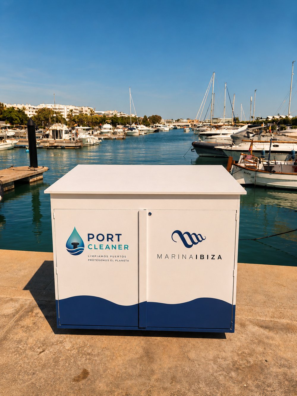 Sistema PortCleaner instalado en Marina Ibiza